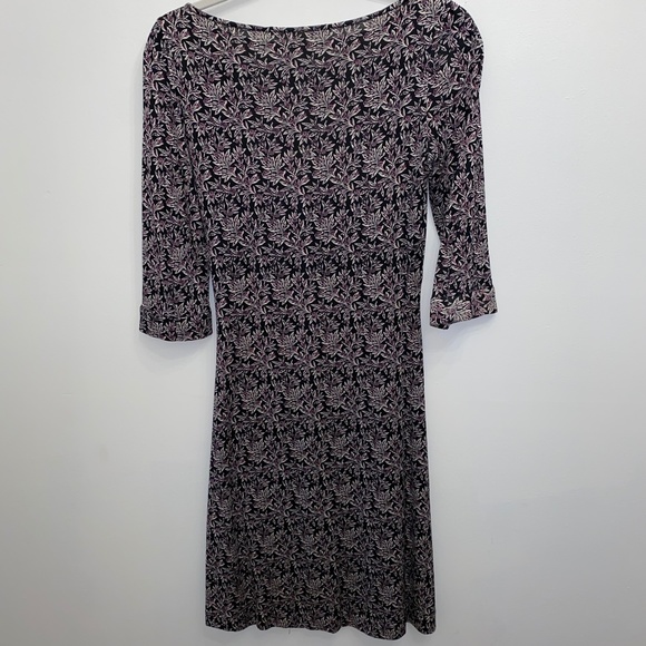 Diane vonFurstenburg Silk Dress, 3/4 sleeves with side ruching - Picture 4 of 6